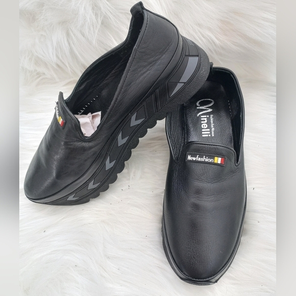 Minelli Shoes - Minelli Women's Black Slip-On Shoes Size 38 EU